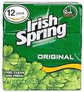 Irish Spring Bar Soap - Original Clean Scent - Moisturizing Bath and Shower Face Body Bar Soap Enriched with Natural Flaxseed Oil, 12 Pack of 3.75 Ounce Soap Bars