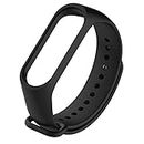 XIHAMA Strap for Xiaomi mi Band 4/3, Silicone Replacement Band Fitness Sports Bracelet Wristband with Metal Clasp (Black)