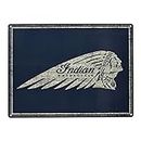 Indian Motorcycle Headdress Sign, Blue