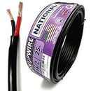 NATIONAL Wire&Cable - 14 Gauge 2 Conductors Premium Electrical Wire - Made in USA - 14 AWG Wire Stranded PVC Cord Copper Cable 25 Ft. Flexible Low Voltage LED Cable Lighting Automotive