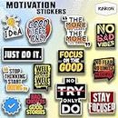 WALLTON (Pack of 13 Stickers) Inspiration Vinyl Sticker Motivation Quotes Stickers for Laptop Trackpad All Models Laptop Sticker Laminated Vinyl Printed DIY Notebook, Laptop, Bicycle, Helmet