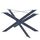 Magnetic Mobel Orion Table Base Design Estructura en cruz, resistente, patas de mesa macizas, acero, perfil de metal, 8 x 2 cm (antracita)