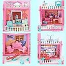 RJKD DIY Dream Villa Furniture Set with 6 Girls Dollhouse Set for Girls (Multi_Pack of 1)