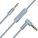 Arzweyk Replacement Audio Cable Cord Wire with in-line Mic and Remote Control Compatible with Beats Solo/Studio/Pro/Detox/Wireless/Mixr/Executive/Pill (Grey)
