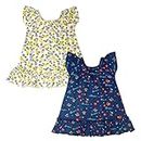 LuvLap Half Sleeve Frock, for Baby, Infants & Toddlers, Multicolour, 100% Cotton, Baby Girl Frock, Baby Girl Clothes, Kids Clothing, Pack of 2