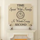 TIME SPENT WITH FAMILY Wall Art Decal Quote Words Lettering Decor Sticker Design