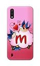 ELRACases� Name II Initial II Letter Alphabet M Love Birds Back Cover Case for Samsung Galaxy M01, SM-M015F / DS, SM-M015G / DS Back Cover -(V6) RAJ1010