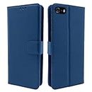 Pikkme iPhone 6 / 6s Flip Case Leather Finish | Inside TPU with Card Pockets | Wallet Stand and Shock Proof | Magnetic Closing | Complete Protection Flip Cover for iPhone 6 / 6s (Blue)