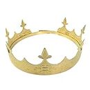 NGHTMRE Mens Vintage King Crown Antique Gold Royal Tiara Crown Adjustable Full Round Birthday King Crown Tiara, universal