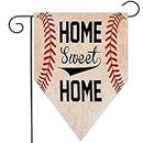 Home Sweet Home Baseball Garden Flag Vertical Double Sided Outdoor Yard Outdoor Decoration 12.5 x 18 Inch
