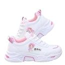 OXPAL Synthetic Lace-Up Sneaker Shoes for Womens/Girls | Comfortable & Lightweight | Casual Sneakers | Pink | Size-5 | 712 Doll