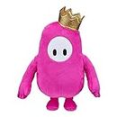 FALL GUYS Moose Toys Original Pink Bean Skin Official Collectable 8" Cuddly Deluxe Plush Toy Featuring The Gold Crown from The Ultimate Knockout Video Game, 5 Series 1 Characters