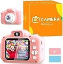 CADDLE & TOES Kids Camera, Christmas Birthday Festival Gifts for Girls or Boys Aged 4+ to 14 Years Old, Kids Digital Camera for Kids with Video, HD Digital Camera Toys for Kids (Rose Pink)