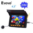 Eyoyo 4,3"Ricerca pesci con funzione DVR telecamera per pesca su ghiaccio profondità 20 m 8 pz LED IR