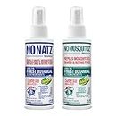 No Natz and No Mosquitoz Botanical Bug Repellent, Effective for Gnat, Mosquito, and Biting Flies, Hand-Crafted and DEET-Free, Non-Greasy Formula, 4 Ounce Spray Bottle, 2-Pack
