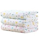 Baby Kid Waterproof Changing Pads - Breathable Mattress Pad Diapering Sheet Protector Menstrual Pads Pack of 3 (S (17.7 x 13.7 Inch))