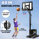 3.05m Portable Adjustable Basketball Goal Hoop Stand System W/Secure Bag Outdoor