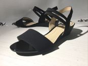 LifeStride Women's, Yolo Sandal Shoes Black 9 W US SIZE  -TEXTILE MICRON FABRIC-