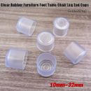 Floor Protectors Chair Leg Caps Non-Slip Covers Furniture Feet Clear Rubber Pads