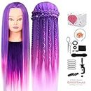 29.5'' Cosmetology Mannequin Head with Hair, Mcwdoit Cosmetology Manikin Head for Hair Styling Braiding Hairdressing Practice Doll Head + Table Clamp + Hair Styling Kit