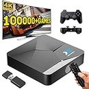 Retro Game Console Super Console X2 with 100000+Games,Video Game Console with EmuElec 4.5&Android TV 9.0 System,Plug&Play 4K HD Emulator Console Compatible with PSP/PS1/DC/SEGA/NAOMI,2.4+5G,BT 5.0 (256GB)
