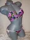  NIP Victoria Secret Getaway Tapestry Floral 34B S String Swimsuit Bikini 