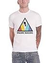 Imagine Dragons T Shirt Triangle Band Logo Official Mens White XL