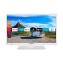 Televisor LED 61cm 24 Pulgadas Smart TV 400Hz DVB-T2/C/S2 blanco Telefunken XH24G501V-W