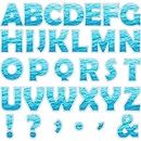 150 PCS Large 7" Font Letters and Punctuation Set, Ocean Sea Water Classroom Alphabet Cutout for Bulletin Board Display Home School, A Great Helper to Inspire Students' Learning Interest