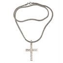 Captivating Cross,'Hammered High Polish Sterling Silver Cross Pendant Necklace'
