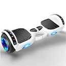 Hoverboard, XCJump Self-Balancing Scooter, 7-Inch Light Up Wheels with LED and Bluetooth Music Speaker Electric Scooter, Self-Balancing Hoverboards for Teens, Adults（White）