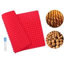 2pcs Home BBQ Heat Resistant With Dropper Kitchen Silicone Baking Mat Non Slip