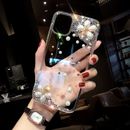 Bling Rhinestone Pearl Flower Case For iPhone 13 12 11 Pro Max 7 8 Plus XR