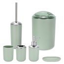 6 Pack Bathroom Accessories Set for Decorative Countertop Light Green