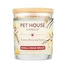 One Fur All Pet House Candle - Vanilla Crème Brulee - 100% Plant-Based Wax Candle - Pet Odor Eliminator for Home - Non-Toxic & Eco-Friendly Air Freshening Scented Candles