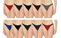 THE BLAZZE Women's Breathable Cotton Thong/Low Rise, Girls Sexy Thong Panty/Underwear Women Bikini Panties L774 3141 (4XL, AST)