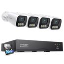 TMEZON 5MP CCTV 5MP 4K NVR COLORVU IP POE OUTDOOR AUDIO CAMERA SYSTEM KIT 1TB