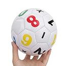LANTRO JS Balon Futbol para niños, Balon de Futbol de Entrenamiento Pelota Futbol Juguetes Niños, Equipo Deportivo de ejercicio,Tamaño 2(White)
