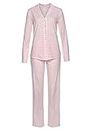 Lascana Damen Vivance Dreams Damen Pyjama aus weicher Baumwolle im zeitlosen Streifen-Design
