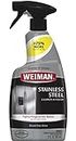 Weiman Stainless Steel Cleaner & Polish - Streak Free Shine for Refrigerators, Dishwasher, Sinks, Range Hoods and BBQ grills - 22 fl. oz.
