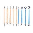 BESTDI 10 Piece Dotting Tools Ball Styluses for Mandala Rock Painting, Pottery Clay Craft, Embossing Art (Blue)