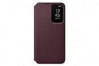 Samsung Galaxy S22 Official Case - Smart Clear View Cover (Antibacterial) - Burgundy