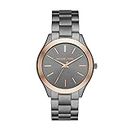 Michael Kors Analog Grey Dial and Band Men's Stainless Steel Watch-MK8576