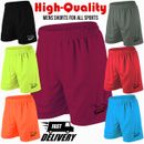 Mens Shorts Football Running Jogging Gym Sports Breathable Fitness Quick Dry