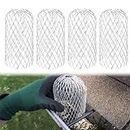 4 Pack Gutter Guard, Aluminum Gutter Guards Expandable Filter Strainer, Keeps Gutter Downpipes Clear of Blockages from Leaves, Moss, Muck, Mud, Balls and Other Debris