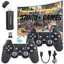 Retro Game Stick 4k, 3D Wireless Retro Game Console High Definition HDMI Output, Plug and Play Video Game Built in 37000+ Games, Multiple Emulators with Dual 2.4G Wireless Controllers (64G)
