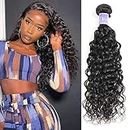 10A Brazilian Water Wave Human Hair Bundle 1 Bundle 100g 20inch Water Wave Hair Extensions Curly Wave Bundles 1B# color Brazilian Water Wave Human Hair Weave