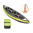 Decathlon Itiwit Inflatable Recreational Sit-on Kayak with Pump Green 2 Person 4422479