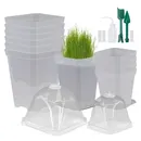 4 Größen Baumschule Sämling Cup Kit mit wärmer Abdeckung Feuchtigkeitskuppel Indoor Garten Starttopf