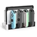 Charging Dock Compatible with Nintendo Switch & Switch OLED Model Joycons, Switch Controller Charger Dock Station for Joycon Charges up to 6pcs, Charging Stand Station for Nintendo Switch/OLED Model